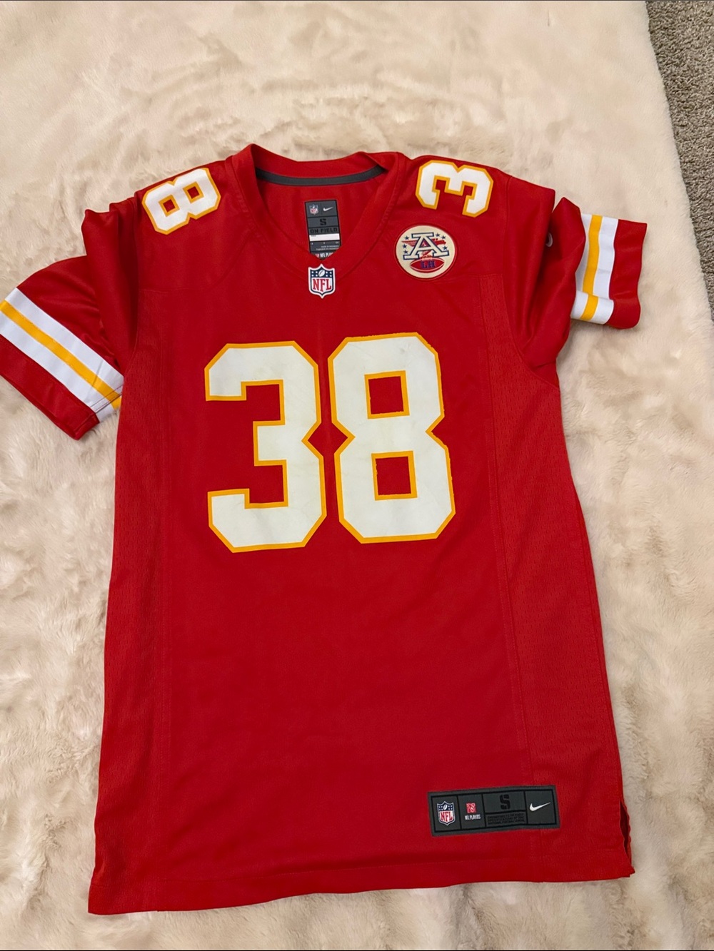 Nike Kids Red Kansas City Chiefs #38 Football Jersey